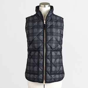 J. Crew Factory Plaid Quilted Puffer Vest